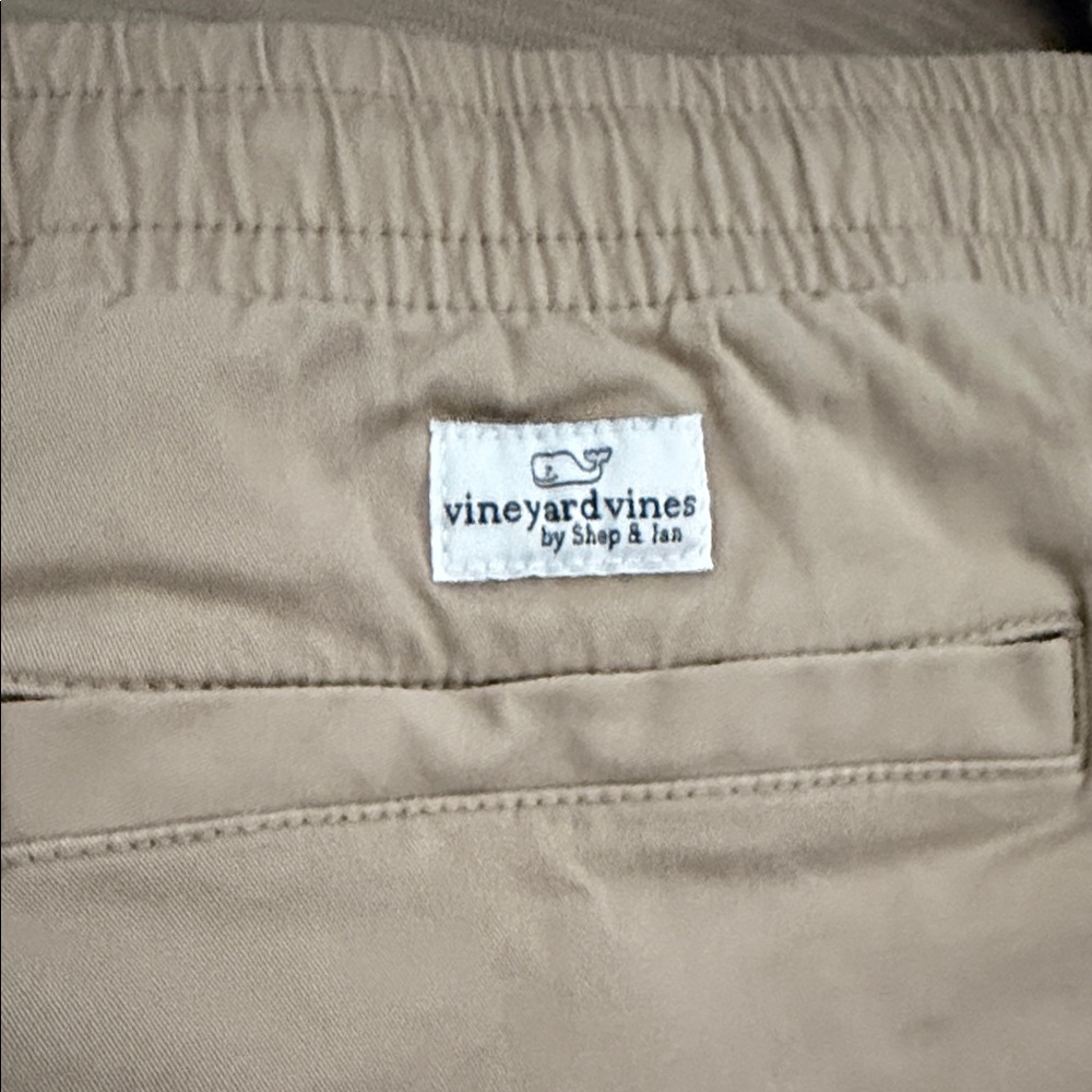 Vineyard Vines Khaki Drawstring Shorts - Picture 3 of 5